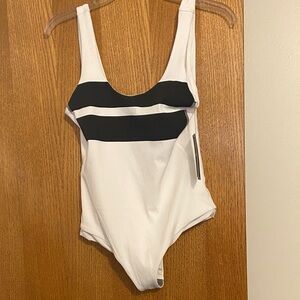 Hurley White and Black One Piece Swimsuit